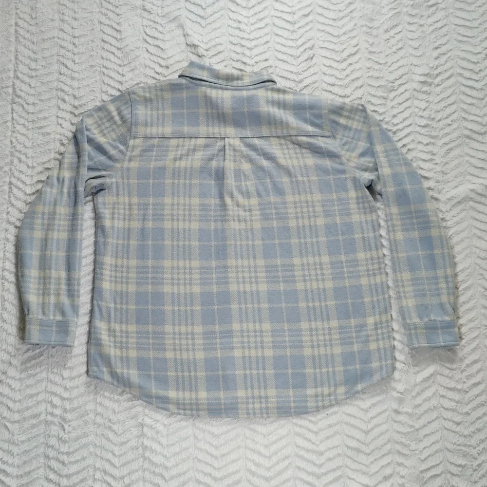 423. Faherty Legend Sweater Shirt | Color: Light Blue/Off-White Plaid - Picture 8 of 9